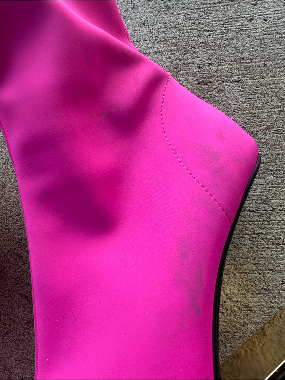 Jeffrey Campbell Combass Bright Pink Pointed Toe Sock Bootie - Picture 6 of 11